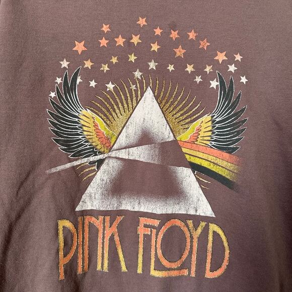 Pink Floyd Band Tour Retro Sweater Womens SMALL Brown Sweatshirt Pullover - Picture 2 of 9